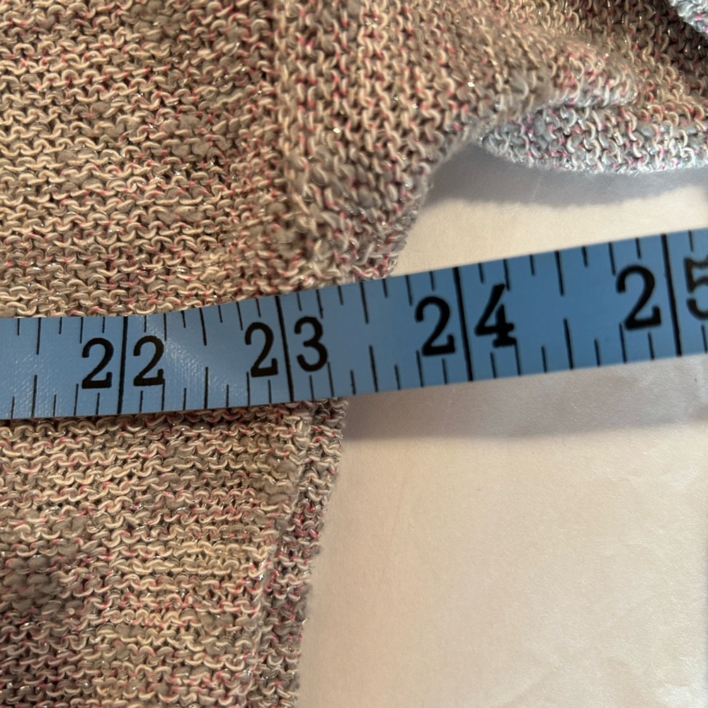 American Eagle Outfitters Womens Large Silver Sweater With Pink Tones & Metalic - Picture 3 of 7